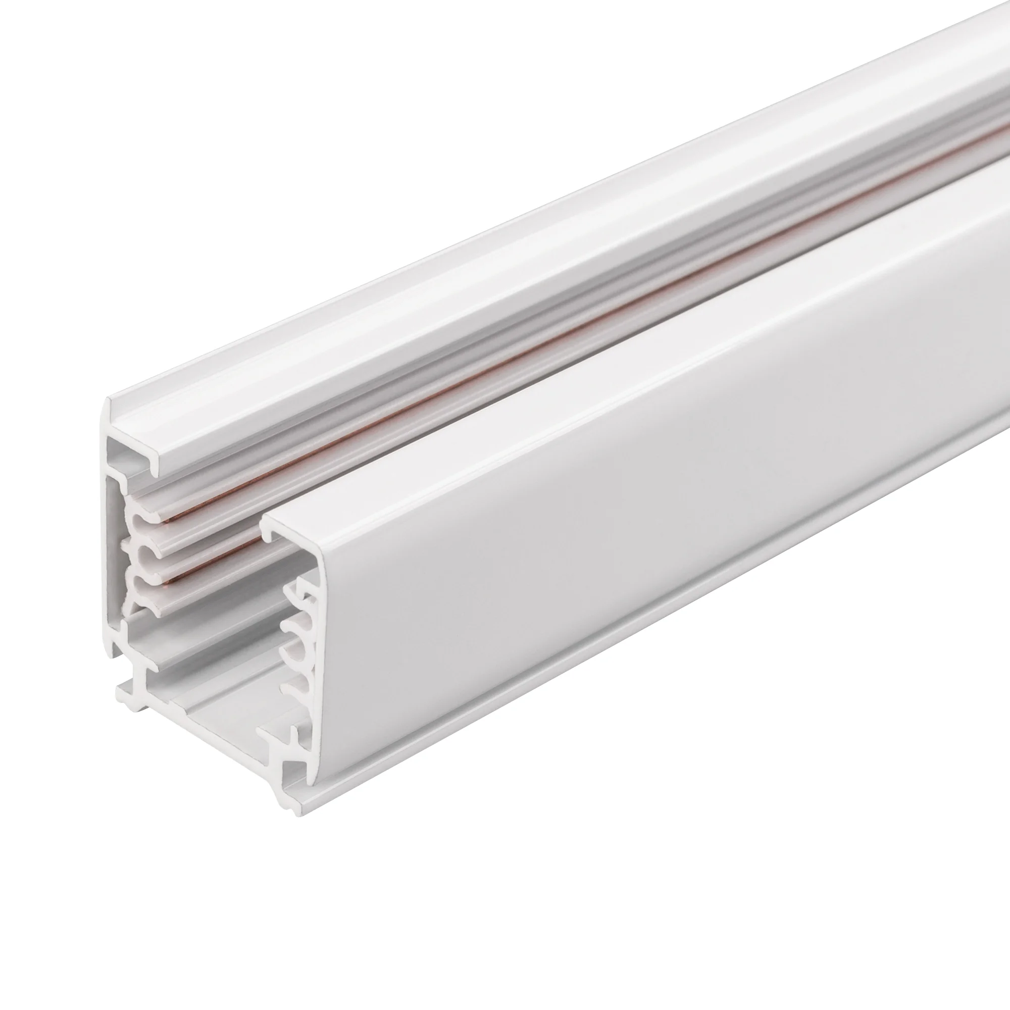 Трек LGD-4TR-TRACK-3000-WH-M (C) 046092 - 3-фазный трек 4TR, на 4 провода, длина 3 м. Цвет белый глянцевый. Коннектор питания и заглушка приобретаются отдельно. Размер ДxШxВ: 3000x33x33мм. При использовании с треками и аксессуарами другой серии возможно о