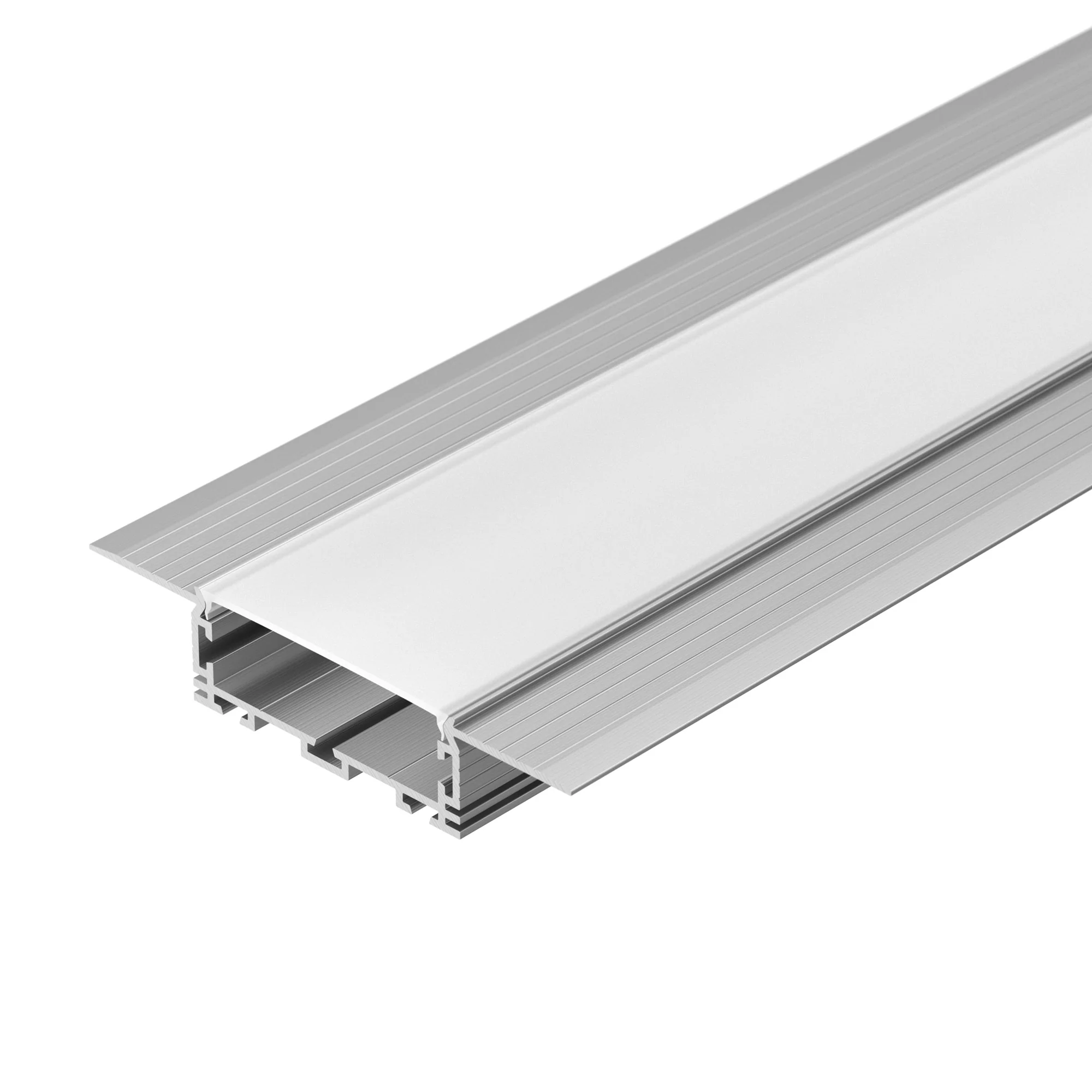 Профиль KLUS-POWER-W50H16-F-HIDE-2000 028917 - Алюминиевый профиль для светодиодных лент и линеек. Встраиваемый в гипсокартон, под строительную отделку. Позволяет создать линию света шириной 45 мм. без видимых частей алюминия. Габаритные размеры (LхWхH): 