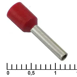 DN01510 RED (1.7X10MM) - Наконечник кабельный трубчатый обжимной