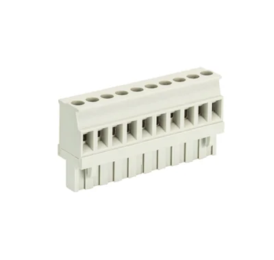 Розетка Wiecon 8213 B / 10 VR OB - Розеточный разъем, прямой, на кабель, шаг 5,08 мм, 10 полюсов, номинальное сечение: 2,5 мм кв., винтовая фиксация провода, 400V, 12А, без маркировки, цвет: серый, серия 8213 B VR