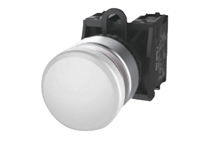 Кнопка грибовидная (белая) TS2520-0EM50-R20 - Кнопка грибовидная, без блокировки, без подсветки, алюминиевое переднее кольцо, с плавным нажатием, с контактной группой 2NO, диаметр головки кнопки 30 мм, диаметр посадочного отверстия: 22 мм, цвет: белый