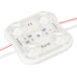 Модуль герметичный ARL-ORION-R20-12V Cool (2835, 4 LED) 026535(1) - Герметичный светодиодный модуль IP67, ХОЛОДНЫЙ 7500–8000 К, напряжение 12 В, мощность 1.2 Вт, св. поток 180 лм, 3 светодиода SMD 2835, угол 170°. 20 шт на проводе, расстояние между центра