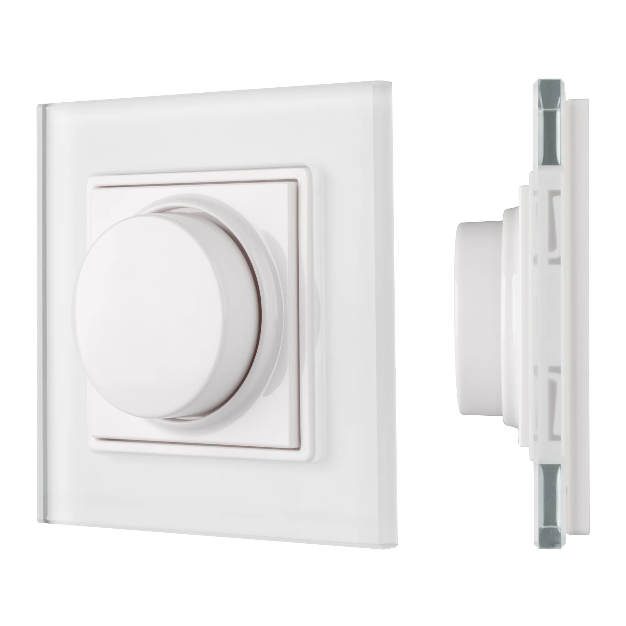 Панель Rotary SR-2835RGB-RF-UP White (3V, RGB) 020944 - Накладная поворотная панель на стену для с/д RGB лент. Работает вместе с контроллерами серии SR-1009x. Управление по радиоканалу. Питание - 3V батарея CR2430. Размеры 86x86x27 mm. Подходят рамки GIRA
