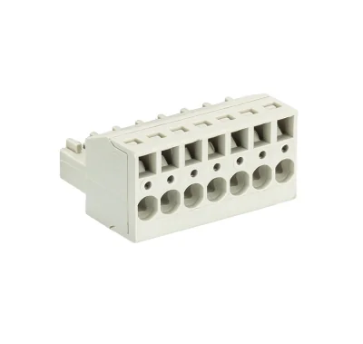 Розетка Wiecon 8513 BFK/ 7 TOP - Розеточный разъем, прямой, на кабель, шаг 3,5 мм, 7 полюсов, номинальное сечение: 1,5 мм кв., пружинная фиксация провода, 250V, 8А, с маркировкой, цвет: серый, серия 8513 BFK