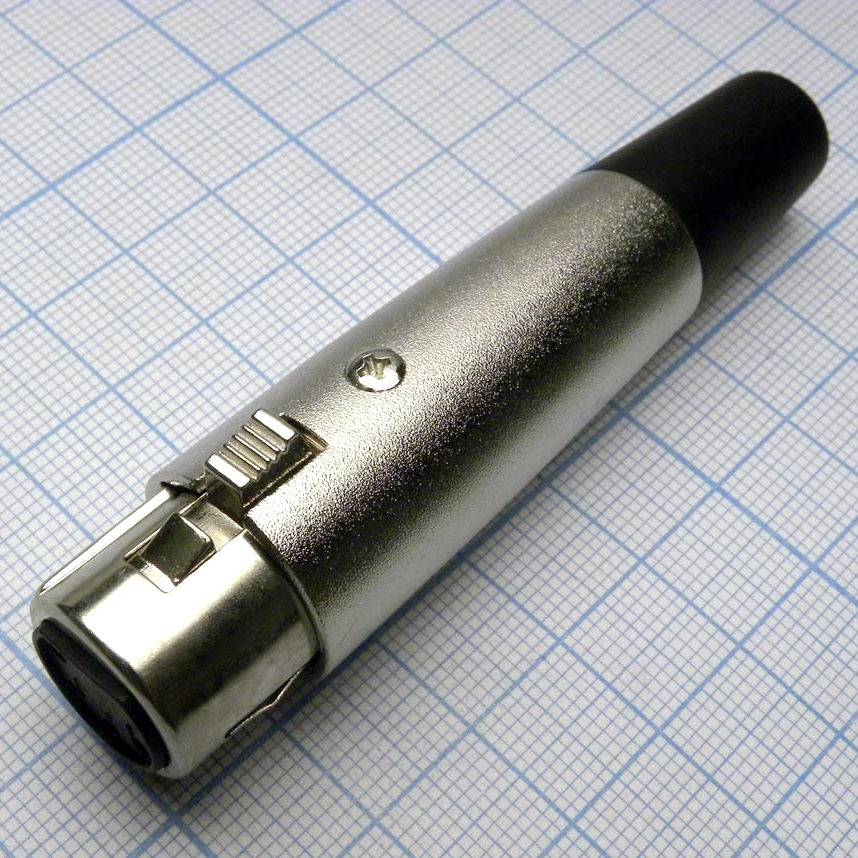 CANNON 55 5F - Аудио разъём XLR - розетка кабельная, 5 контактов, цвет - серебристый